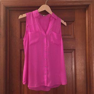 Purple/pink sleeveless blouse